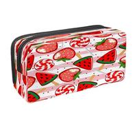 VAPOKF Pencil Case Pen Bag Student Stationery Pouch with Zipper for Boys Girls School & Office Supplies,Watermelon Ice Cream Strawberry Candy