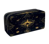 VAPOKF Pencil Case Pen Bag Student Stationery Pouch with Zipper for Boys Girls School & Office Supplies, Bill Cipher Wheel Zodiac