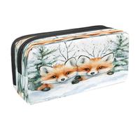 VAPOKF Pencil Case Pen Bag Student Stationery Pouch with Zipper for Boys Girls School & Office Supplies, Cute Little Foxes