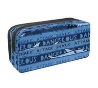 VAPOKF Pencil Case Pen Bag Student Stationery Pouch with Zipper for Boys Girls School & Office Supplies,Dangerous Shark on Ocean
