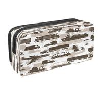 VAPOKF Pencil Case Pen Bag Student Stationery Pouch with Zipper for Boys Girls School & Office Supplies, Sea Land and Air Transportation
