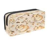 VAPOKF Pencil Case Pen Bag Student Stationery Pouch with Zipper for Boys Girls School & Office Supplies, Hamsters and Branches