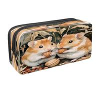 VAPOKF Pencil Case Pen Bag Student Stationery Pouch with Zipper for Boys Girls School & Office Supplies, Hamsters and Nuts