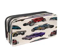 VAPOKF Pencil Case Pen Bag Student Stationery Pouch with Zipper for Boys Girls School & Office Supplies, Vintage American Muscle Cars