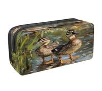 VAPOKF Pencil Case Pen Bag Student Stationery Pouch with Zipper for Boys Girls School & Office Supplies, Indian Runner Ducks Painting