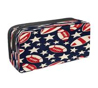 VAPOKF Pencil Case Pen Bag Student Stationery Pouch with Zipper for Boys Girls School & Office Supplies, American Football Stars Pattern