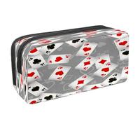 VAPOKF Pencil Case Pen Bag Student Stationery Pouch with Zipper for Boys Girls School & Office Supplies, Falling Down Playing Cards