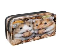 VAPOKF Pencil Case Pen Bag Student Stationery Pouch with Zipper for Boys Girls School & Office Supplies, Cute Hamsters and Nuts