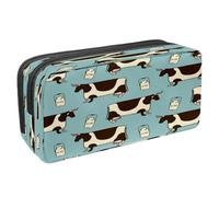VAPOKF Pencil Case Pen Bag Student Stationery Pouch with Zipper for Boys Girls School & Office Supplies,Cartoon Cow and Milk Bottle