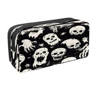 VAPOKF Pencil Case Pen Bag Student Stationery Pouch with Zipper for Boys Girls School & Office Supplies, Zombie Hands Skulls Spiders