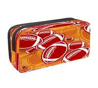 VAPOKF Pencil Case Pen Bag Student Stationery Pouch with Zipper for Boys Girls School & Office Supplies, American Football Rugby