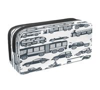 VAPOKF Pencil Case Pen Bag Student Stationery Pouch with Zipper for Boys Girls School & Office Supplies, Bus Car Motorbike Taxi