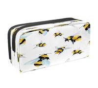 VAPOKF Pencil Case Pen Bag Student Stationery Pouch with Zipper for Boys Girls School & Office Supplies, Flying Bumble Bees