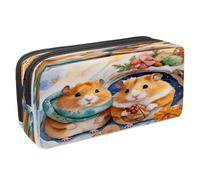 VAPOKF Pencil Case Pen Bag Student Stationery Pouch with Zipper for Boys Girls School & Office Supplies, Hamsters and Nest