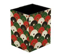 VAPOKF Pencil Holders for Desk, Japanese Chrysanthemum Ppattern Prints Pen Holders Pen Pot Makeup Brushes Storage Desktop Stationary Supplies Organiser for Home Office