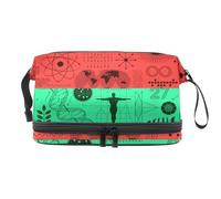 VAPOKF Physics and Mathematics Cosmetic Bag for Women and Girls, Travel Toiletry Bag Makeup Handy Pouch Organizer Bag with Brush Compartment