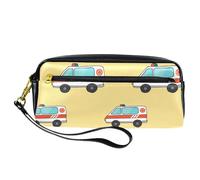 VAPOKF PU Pencil Case Pen Bag Student Stationery Pouch with Zipper for Boys Girls, School & Office Supplies - Emergency Cars