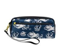 VAPOKF PU Pencil Case Pen Bag Student Stationery Pouch with Zipper for Boys Girls, School & Office Supplies - Sea Octopus Monster