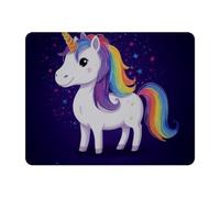VAPOKF Rainbow Unicorn Mouse Mat Office Rectangle Mousepad 28 x 22 cm, Non-Slip Rubber Base, Wear-Resistant, Washable, Smooth to Use, Scratch Free, Durable