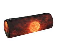 VAPOKF Red Moon Graveyard Pen Pencil Case Coin Purse Cosmetic Makeup Bag for Student Stationery School Office Storage