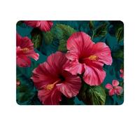 VAPOKF Red Morning Glory Mouse Pad | Desk Mat/Gaming Rectangle Mouse Pad | Improved Precision and Speed | Rubber Base for Stable Grip on Smooth Surfaces | Table pad