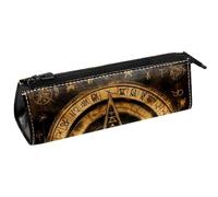 VAPOKF Retro Bill Cipher Wheel Zodiac Pen Bag Stationery Pouch Pencil Bag Cosmetic Pouch Bag Compact Zipper Bag