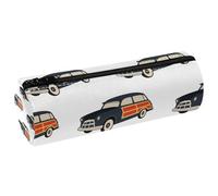 VAPOKF Retro Surf Car Pencil Cases, PU Leather Pen Bag Student Stationery Organiser Bag Makeup Pouch for Women Girls Boys Kids School Office Supplies