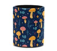 VAPOKF Round Pencil Holders for Desk, Yellow Pink Mushroom Pen Holders Pen Pot Makeup Brushes Storage Desktop Stationery Supplies Organiser for Home Office