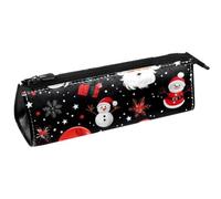 VAPOKF Santa Snowmen Gifts Triangle Pen Bag Pencil Case, Student Stationery Pouch for School Office Supplies