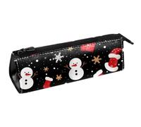 VAPOKF Santa Snowmen Socks Triangle Pen Bag Pencil Case, Student Stationery Pouch for School Office Supplies
