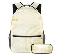 VAPOKF School Bag Set for Teen Girls Boys, Student Bookbag Backpack Rucksack with Pencil Case for School - Cloud Japanese Paper