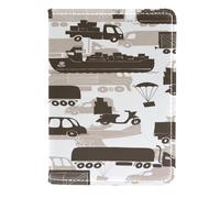 VAPOKF Sea Land and Air Transportation Passport Holder Travel Wallet Leather Card Case Cover, 11.5x16.5cm