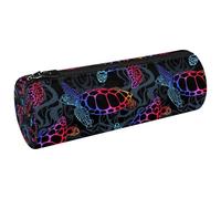 VAPOKF Sea Turtle in Psychedelic Color Canvas Pen Pencil Case Coin Purse Cosmetic Makeup Bag for Student Stationery School Office Storage