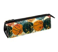 VAPOKF Seamless Basketballs Pen Bag Stationery Pouch Pencil Bag Cosmetic Pouch Bag Compact Zipper Bag