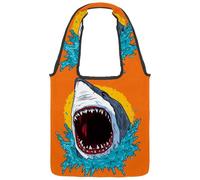 VAPOKF Shark Attack Canvas Tote Bags, Women's Shoulder Handbags, Large Reusable Carry Bag Shoulder Bag for School Work Office Travel Shopping Casual