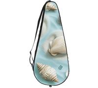 VAPOKF Shell Conch on Blue Beach Sand Racket Bag for Tennis, Tennis Bat Cover Racket Case Paddle Bag, Holds up to 2 Racquets