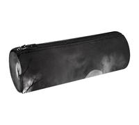 VAPOKF Silhouette of Crow at Midnight Canvas Pen Pencil Case Coin Purse Cosmetic Makeup Bag for Student Stationery School Office Storage