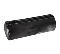 VAPOKF Silhouette of Crow at Midnight Pencil Cases, PU Leather Pen Bag Student Stationery Organiser Bag Makeup Pouch for Women Girls Boys Kids School Office Supplies