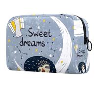 VAPOKF Sloth Sweet Dream Cosmetic Bag for Women, Travel Toiletries Bags Large Makeup Handy Pouch Organizer Bag with Zipper
