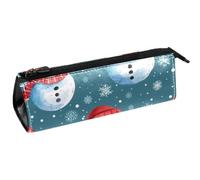 VAPOKF Snowmen Triangle Pen Bag Pencil Case, Student Stationery Pouch for School Office Supplies