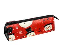 VAPOKF Snowmen Triangle Pen Bag Pencil Case, Student Stationery Pouch for School Office Supplies