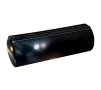 VAPOKF Solar Eclipse on Black Space Sky Print Pencil Cases, PU Leather Pen Bag Student Stationery Organiser Bag Makeup Pouch for Women Girls Boys Kids School Office Supplies