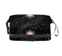 VAPOKF Star Tai Chi Cosmetic Bag for Women and Girls, Travel Toiletry Bag Makeup Handy Pouch Organizer Bag with Brush Compartment
