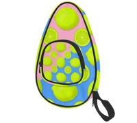 VAPOKF Table Tennis Bat Cover, Fruit Citrus Yellow Lemon Pattern Ping Pong Paddle Bat Bag, Table Tennis Racket Case Paddle Bag with Pouch for 4-5 Balls