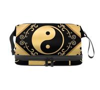 VAPOKF Tai Chi Cosmetic Bag for Women and Girls, Travel Toiletry Bag Makeup Handy Pouch Organizer Bag with Brush Compartment