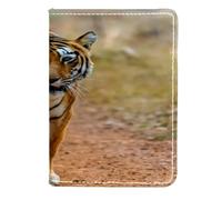 VAPOKF Tiger Prowl on The Road Passport Holder Travel Wallet Leather Card Case Cover, 11.5x16.5cm