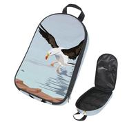 VAPOKF Travel Camping Utensils Organizer Bag, a Wandering Albatross at Sea Pattern Storage Bag for Cooking Utensil Set, Kitchen Accessories Storage Pouch for Outdoor BBQ, Bag Only