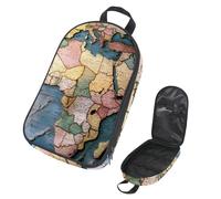VAPOKF Travel Camping Utensils Organizer Bag, Africa Travel Map Storage Bag for Cooking Utensil Set, Kitchen Accessories Storage Pouch for Outdoor BBQ, Bag Only