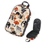 VAPOKF Travel Camping Utensils Organizer Bag, Ancient African Wild Animals Storage Bag for Cooking Utensil Set, Kitchen Accessories Storage Pouch for Outdoor BBQ, Bag Only