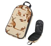 VAPOKF Travel Camping Utensils Organizer Bag, Australia Kangaroo and Babies Storage Bag for Cooking Utensil Set, Kitchen Accessories Storage Pouch for Outdoor BBQ, Bag Only